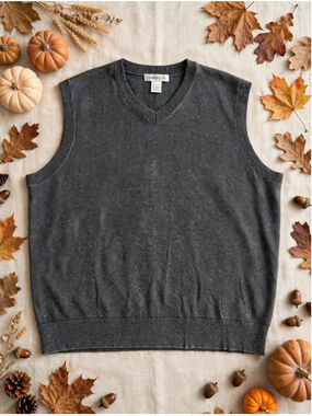 Cypress Links Men’s Gray Sweater Vest Size L #preppy #golf #layer